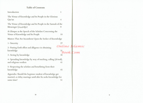 Selected Gems On the Virtue of Knowledge and Its People And the Mannerisms Which Are Incumbent Upon the Seeker of Knowledge,,