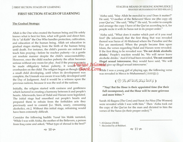 Stages & Means of Seeking Knowledge by Muhammad Sa'eed Raslan,9781795611596,