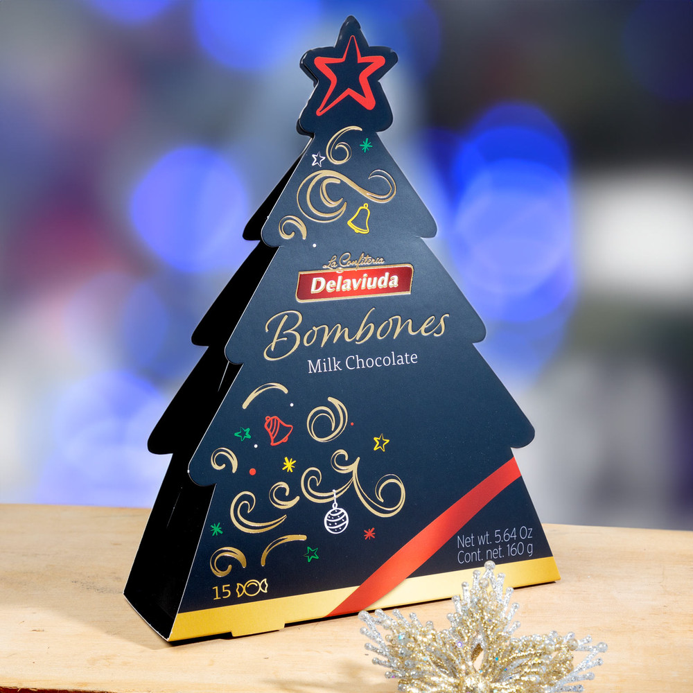 Milk Chocolate Bonbons Christmas Tree by Delaviuda