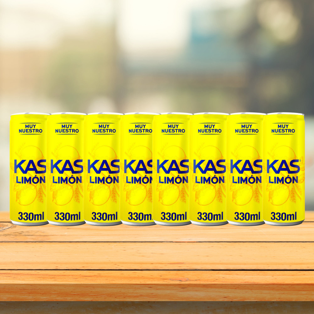 8 Cans of Kas Limon Soda