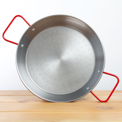 Paella Pan 15 inch Polished Steel