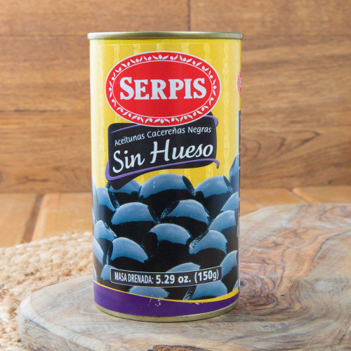 Cacereña Black pitted Olives by Serpis