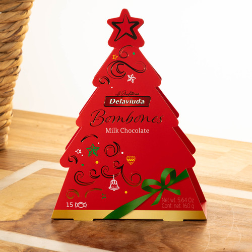 Milk Chocolate Bonbons Christmas Tree by Delaviuda