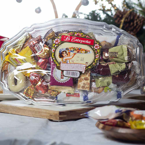 Large Platter with Assorted Christmas Sweets by La Estepeña