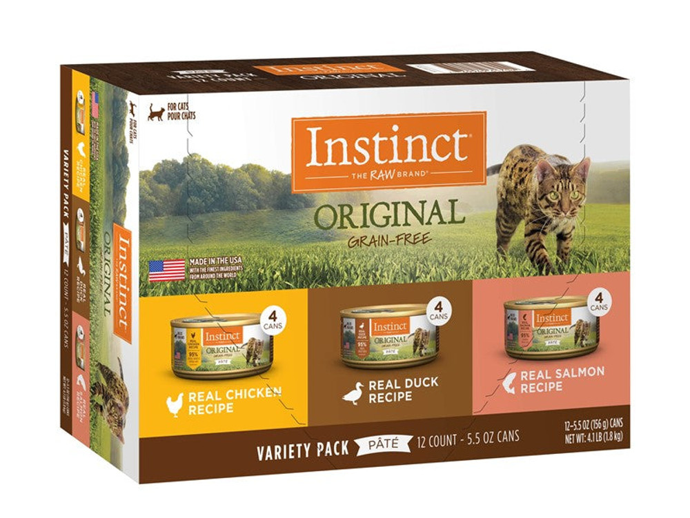Instinct Can Cat - Original GF Pate Variety Pack 5oz 12pk
