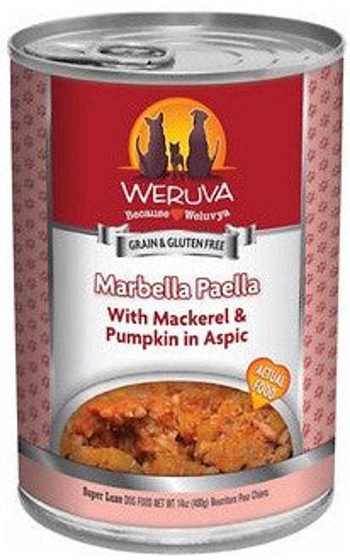 Weruva CLASSIC DOG Can -  Marbella Paella Mackerel & Pumpkin 14oz 12/cs