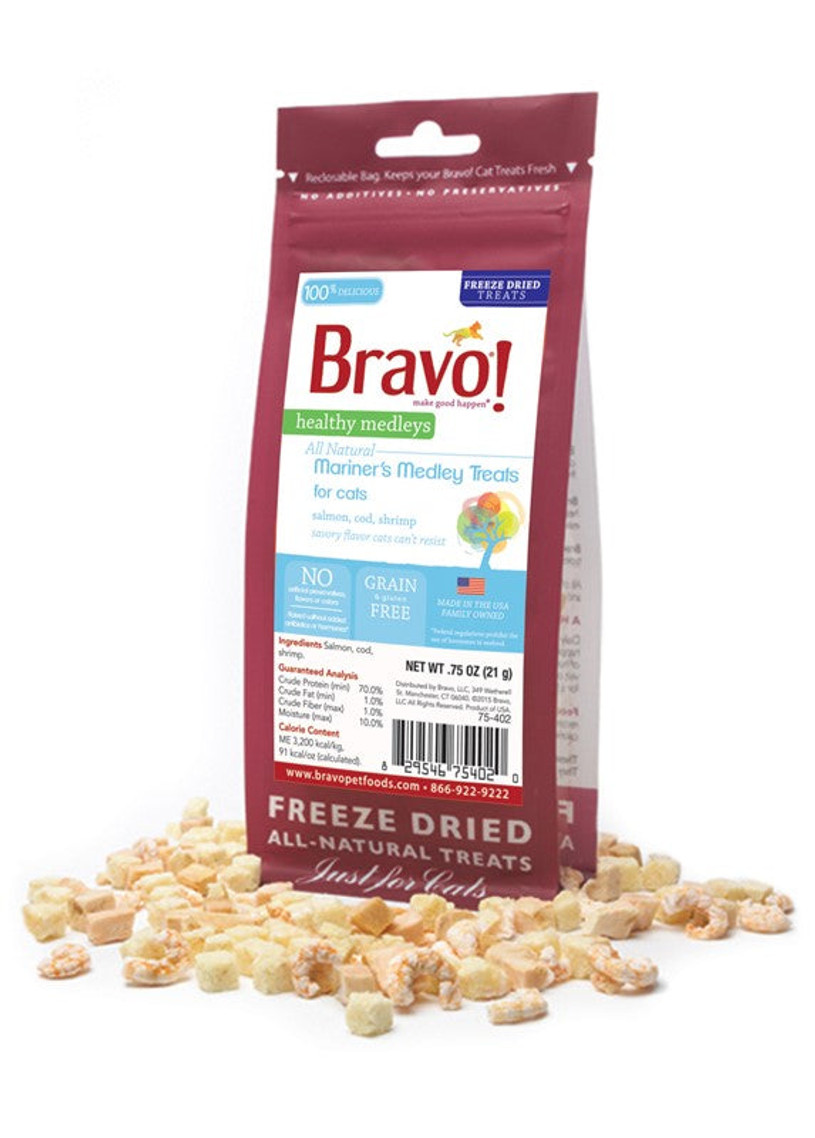 Bravo! Healthy Medley Cat Treats - Mariners Medley .75oz