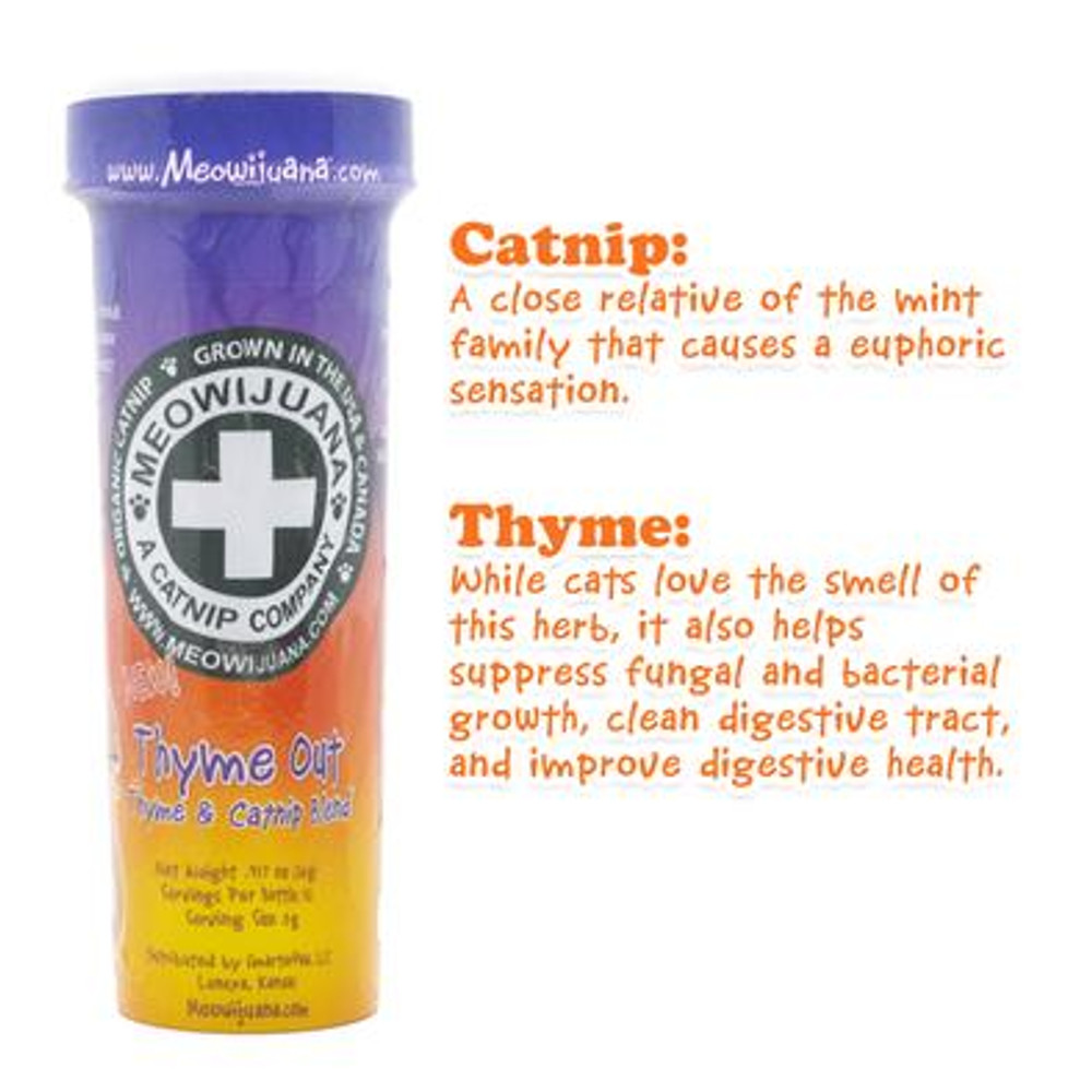Meowijuana Catnip - Thyme Out - Catnip and Thyme Blend