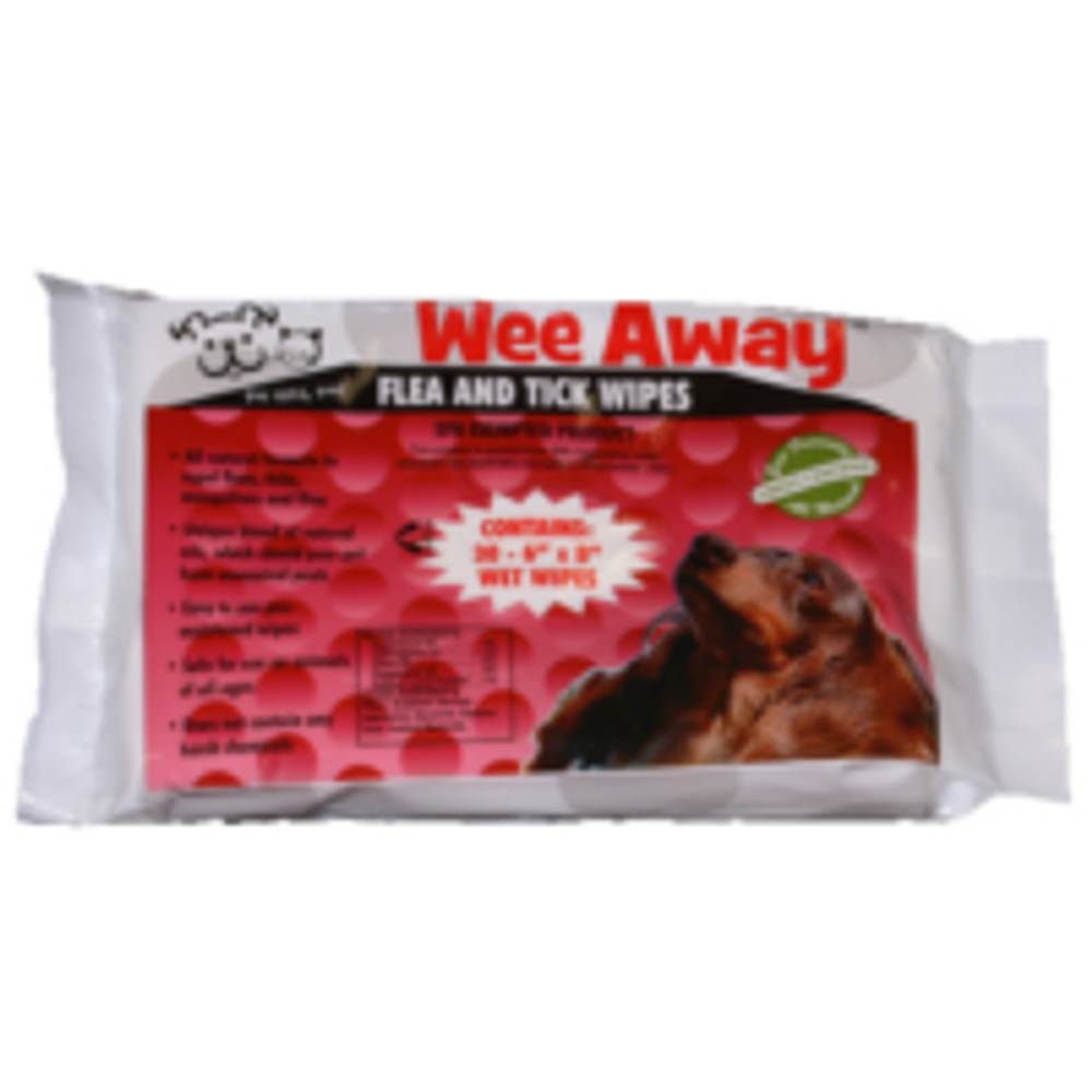 Wee Away - Flea & Tick Wipes Mini 10ct (10/case)