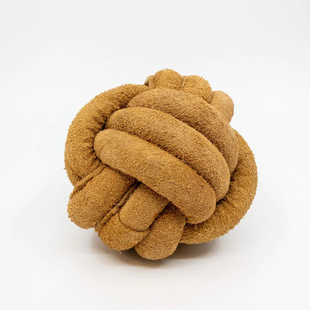 HuggleHounds Naturals - HuggleHide Leather Ball Medium