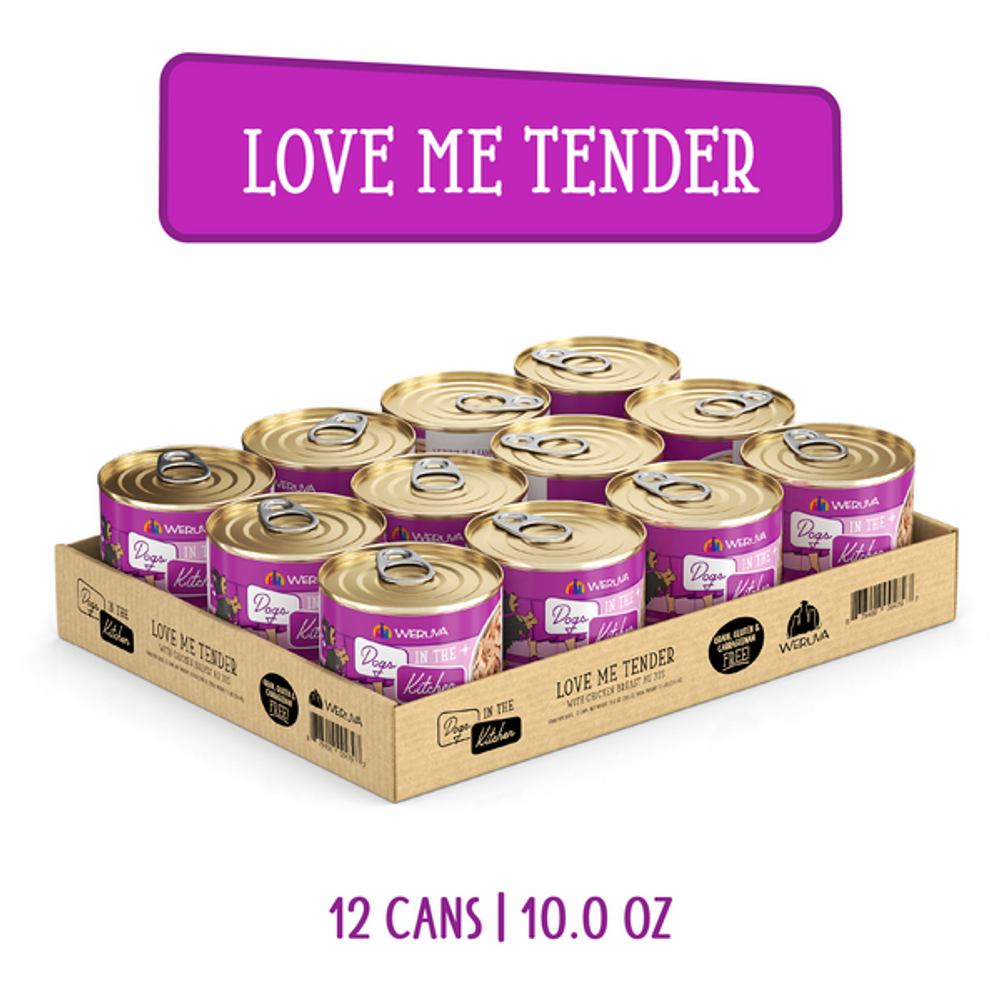 Weruva DOGS IN THE KITCHEN Can -  Love Me Tender Chicken 10oz 12/cs