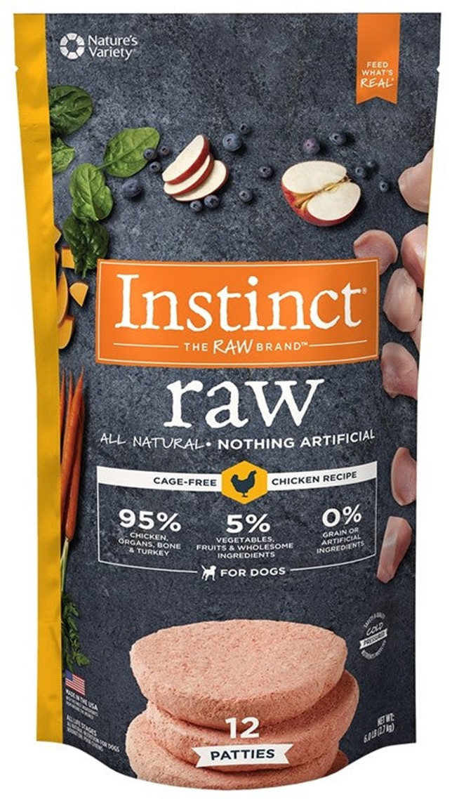 Instinct FRZN Dog - Instinct Raw Patties Chicken 6Ib