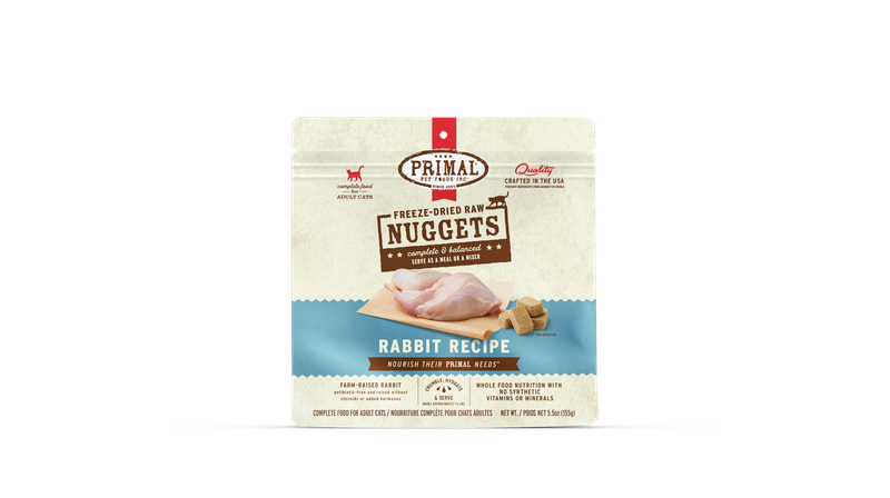 Primal FD Cat - Nuggets Rabbit 5.5oz