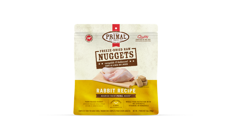 Primal FD Dog - Nuggets Rabbit 14oz