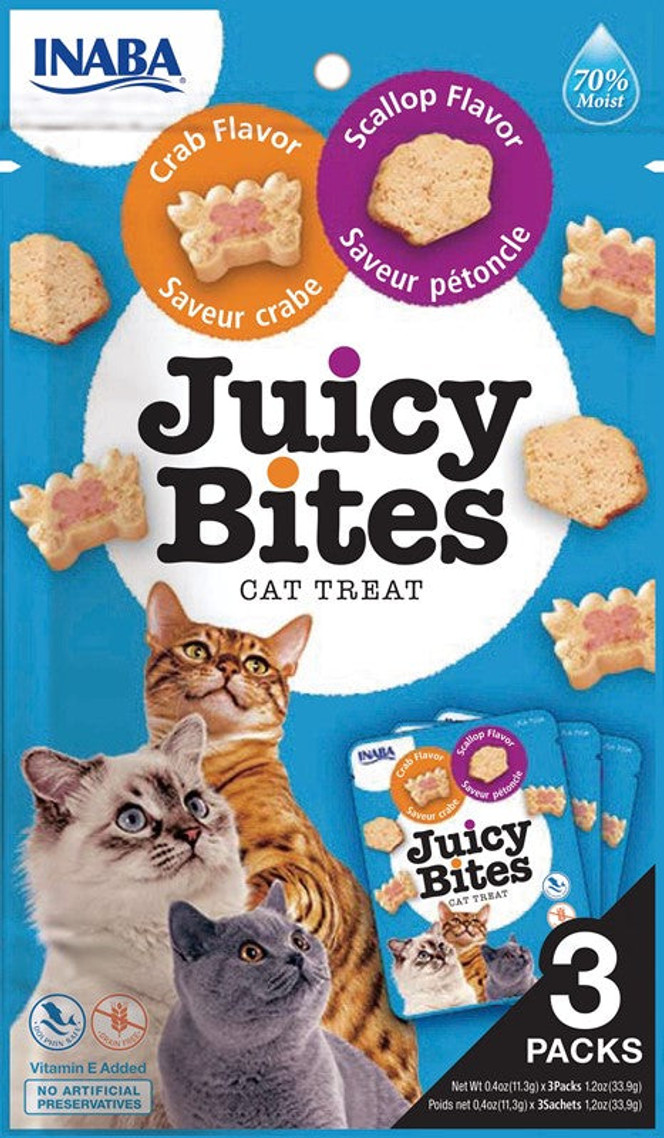 Inaba Juicy Bites - Scallop and Crab Flavor 3pk