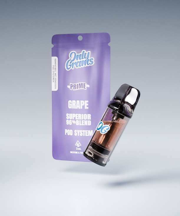 Only Grams Prime Verpackung mit Pod im Geschmack Traube