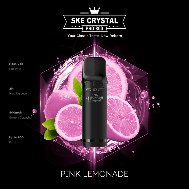 SKE Crystal Pro 800 Pink Lemonade