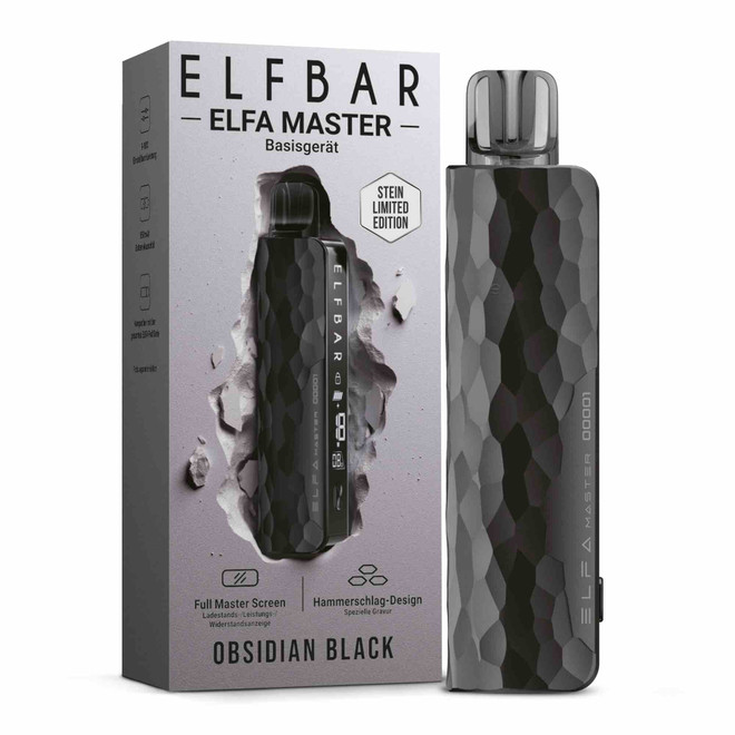 elfbar elfa master  mit Verpackung Farbe obsidian black, Limited Edition
