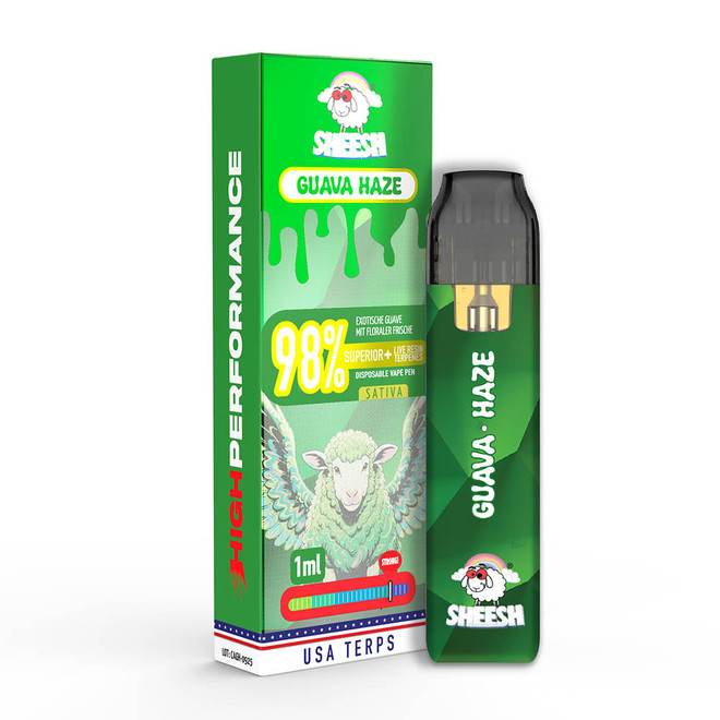 SHEESH Superior+ Vape - Guava Haze 98% - 1ml