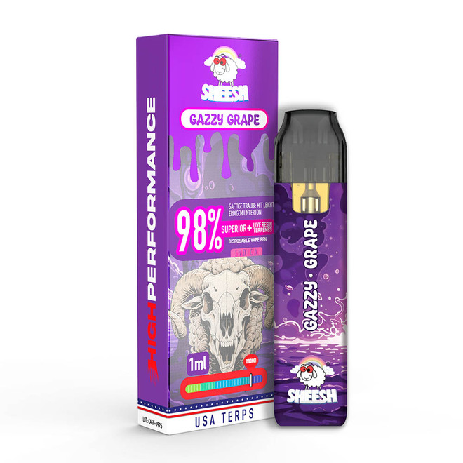 SHEESH Superior+ Vape - Gazzy Grape 98% - 1ml