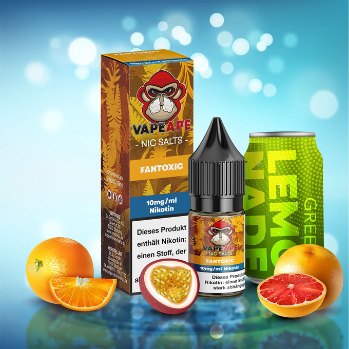 Vapeape mit Liquid Geschmack Orange, Grapefruit, Maracuja