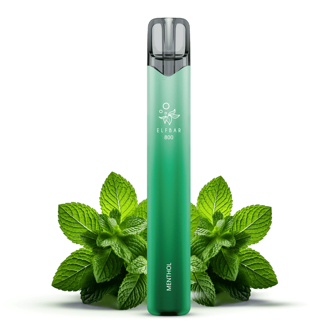 Elfbar 800 Vape mit Minze im Hintergrund