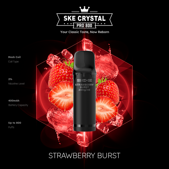 SKE Crystal Pro 800 Strawberry Burst