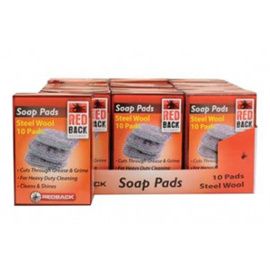 SOAP PADS STEEL WOOL Pack of 10 **