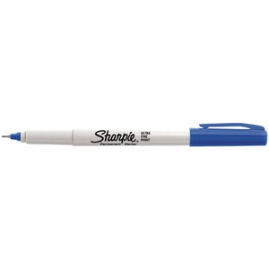 SHARPIE S37003 / S37113 ULTRA FINE MARKER Permanent 0.3mm Blue Bx12