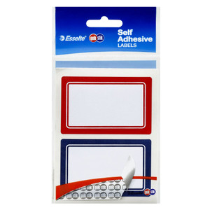 QUIK STIK FLAT PACK STICKERS Border 12 Labels Red