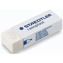 Staedtler 526 Rasoplast Pencil Eraser Large 65x23x13 mm, Box of 20
