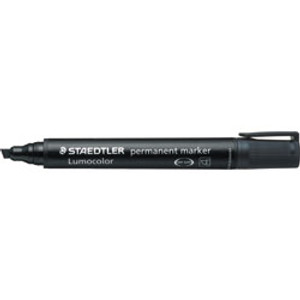 Staedtler 350 Lumocolor Permanent Marker 2.0 - 5.0mm Chisel Point - Red, Box of 10