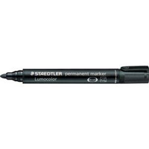 STAEDTLER 352 DRYSAFE PERMANENT MARKER Bullet Black, Pk10