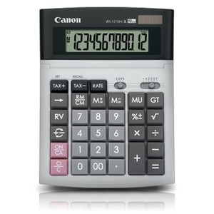 CANON WS-1210Hi III DESKTOP CALCULATOR 12 Digit Dual Power Adjustable
