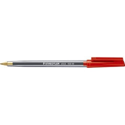 Staedtler Ballpoint Pen Stick 430 Medium - Red, Box of 10