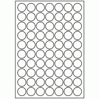 467 LABEL SIZE 25.4MM DIAMETER CIRCLES 70 Labels Per Sheet Bx100 Gloss