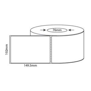 4 Rolls of 1000 Thermal Direct Labels 102mm x 150mm 76mm Core (Carton of 4)