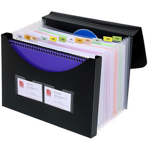 MARBIG EXPANDING FILE WITH STORAGE BOX BLACK