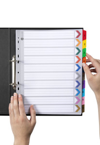 MARBIG BOARD DIVIDERS A4 1 10 Tab Xtra Wide Clear