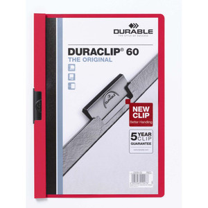 DURABLE DURACLIP 60 DOCUMENT FILE A4 60 SHEET CAP RED