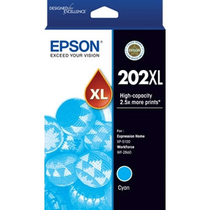 EPSON 202XL HIGH YIELD CYAN INK CART (C13T02P292) Suits EPSON XP 5100 / WF 2860