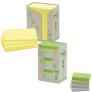 POST-IT 654-1T (654 RTY) NOTES TOWERS Recycled Yellow 73X73mm (Pack of 16) UU009543958