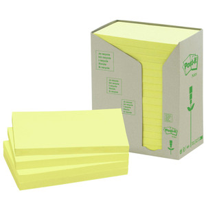 POST-IT 655-1T RTY NOTES TOWERS Recycled Yellow 73X123mm (Pack of 16)