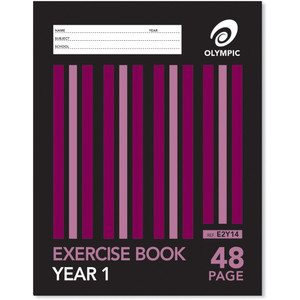 OLYMPIC EXERCISE BOOKS 48Page Yr1 QLD Ruling 225x175