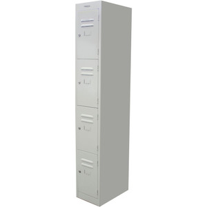 STEELCO PERSONNEL LOCKER 4 Door Silver Grey H1830xW380xD460mm