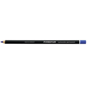 STAEDTLER GLASOCHROM PENCIL Lumocolour Permanent Blue, Each