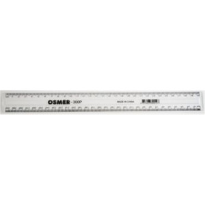 OSMER PLASTIC RULER 300mm clear *** See Also RULCP30 ***