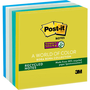 SUPER STICKY POST-IT NOTES-TROPICAL 654-5SST 73x73mm Tropical 70007053443