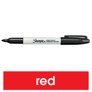 SHARPIE FINE POINT MARKER Permanent 1.0mm Fine Red UPC, Each