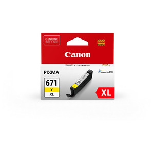CANON CLI671XLY INK CARTRIDGE YELLOW XL Suits Canon Pixma MG5760 / MG5765 / MG6860 / MG6865 / MG6866 / MG7760 / TS5060 / TS6060 / TS8060 / TS9060 / MG7766